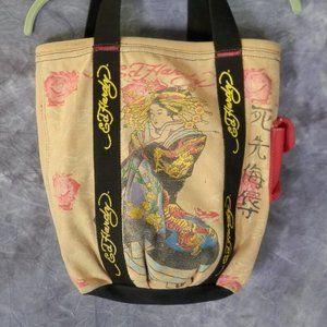 Ed Hardy Canvas Bucket Bag